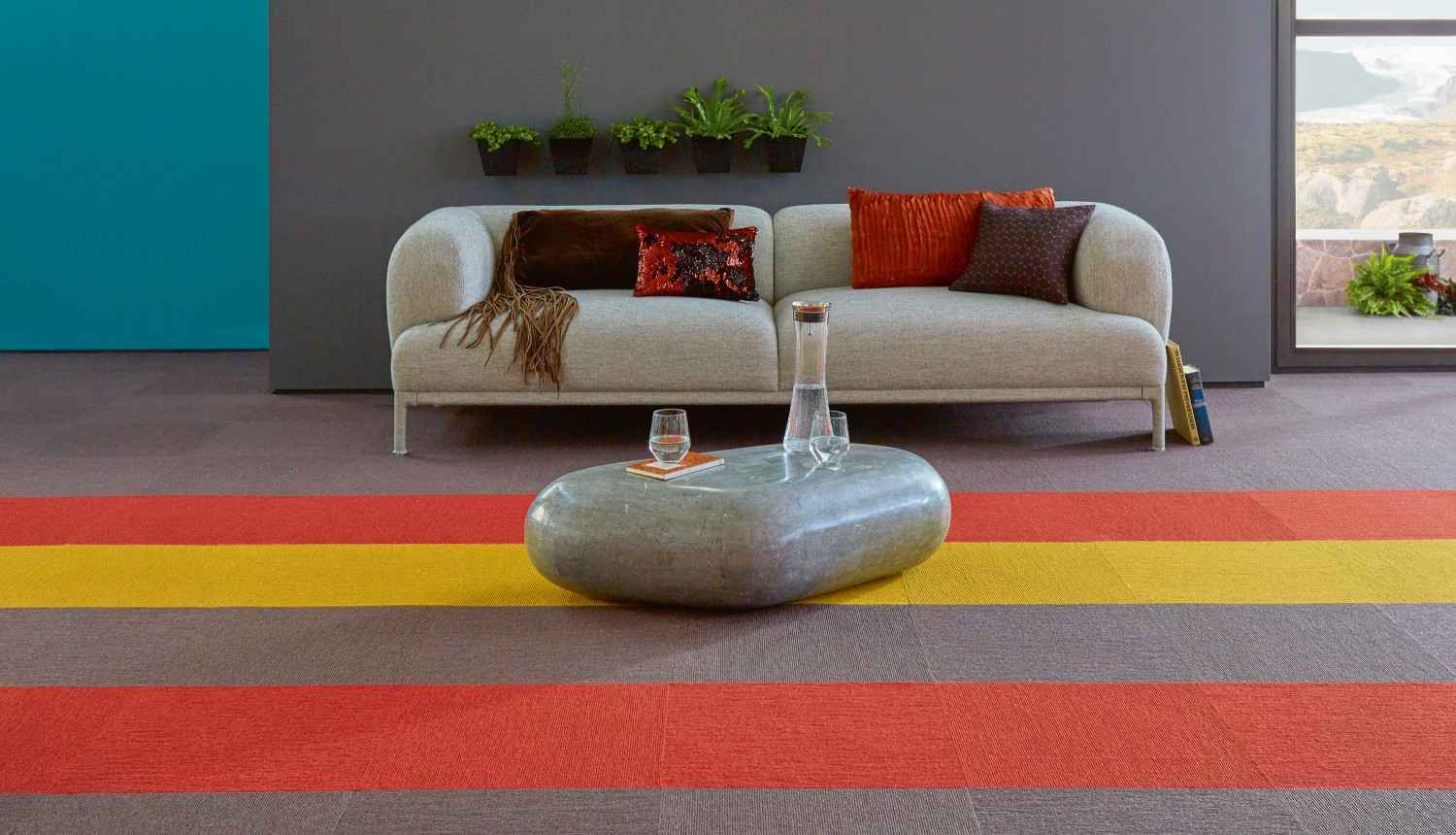 Rund ums Haus Farben aus der Natur für das Wohlbefinden im Wohnzimmer mit Tretford-Teppichen - News, Bild 1