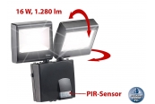 Beleuchtung Luminea Duo-LED-Außenstrahler mit PIR-Sensor NC-3974-675, Luminea LED-Fluter für den Außenbereichmit PIR-Bewegungssensor, NX-5695-675 im Test , Bild 1