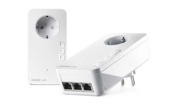 Devolo Powerline-Adapter von Devolo mit drei Gigabit-LAN-Anschlüssen - Bis zu 2.400 Mbit/s, Bild 1 Produktvorstellung Powerline-Adapter von Devolo mit drei Gigabit-LAN-Anschlüssen - Bis zu 2.400 Mbit/s - News, Bild 1