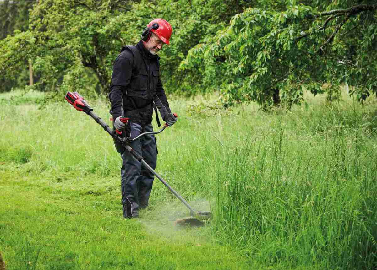 Marke: Einhell Premiere: Neue Akku-Sense von Einhell - Drei-Zahn-Messer und Doppelfadenspule, Bild 1 Arbeitsschutz Premiere: Neue Akku-Sense von Einhell - Drei-Zahn-Messer und Doppelfadenspule - News, Bild 1