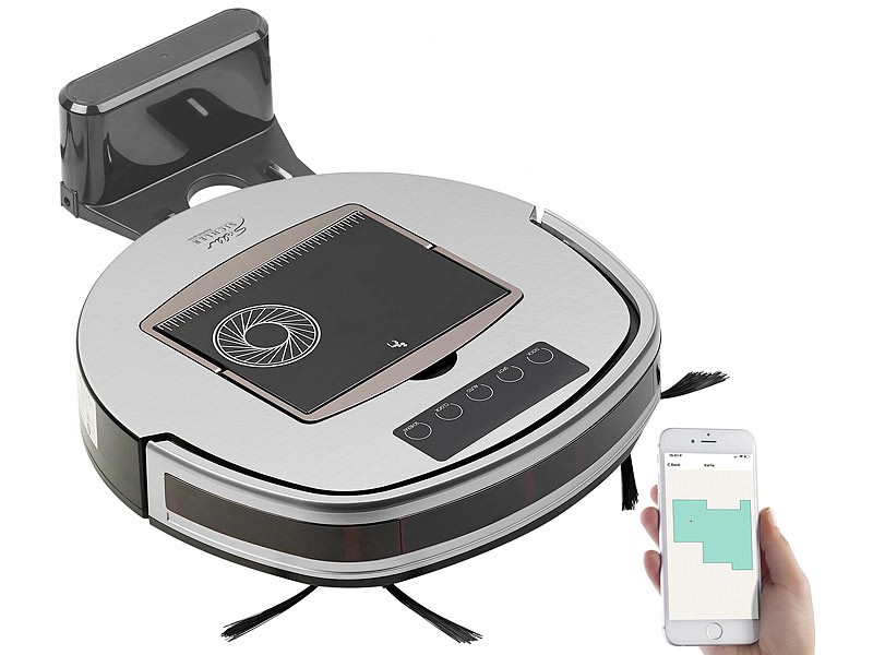 Pearl Staubsauger-Roboter mit WLAN und weltweitem Zugriff per App, Bild 1 Produktvorstellung Staubsauger-Roboter mit WLAN und weltweitem Zugriff per App - News, Bild 1