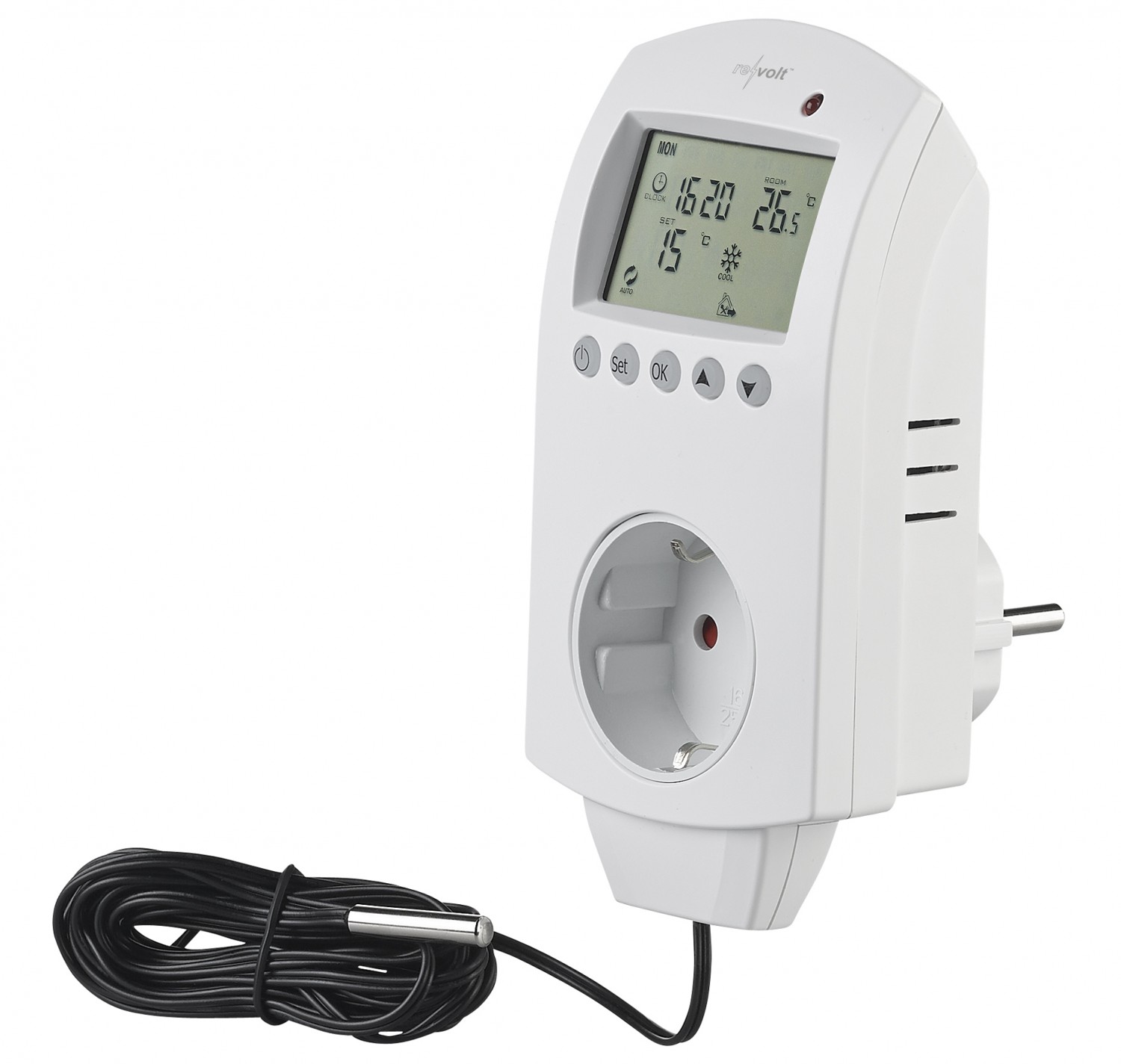 Pearl Per Sprache und App steuerbar: Neues WLAN-Steckdosen-Thermostat von Revolt, Bild 1 Smart Home Per Sprache und App steuerbar: Neues WLAN-Steckdosen-Thermostat von Revolt - News, Bild 1