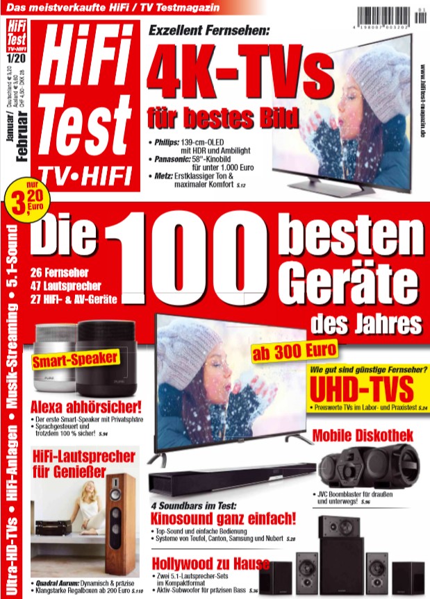 Produktvorstellung Die 100 besten Geräte des Jahres: Alle Kaufempfehlungen in der neuen „HiFi Test“, Bild 1 Produktvorstellung Die 100 besten Geräte des Jahres: Alle Kaufempfehlungen in der neuen „HiFi Test“ - News, Bild 1
