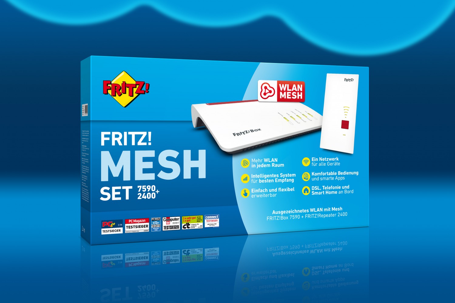 Produktvorstellung FRITZ!Box 7590 und FRITZ!Repeater 2400 ab sofort in einem Paket, Bild 1 Produktvorstellung FRITZ!Box 7590 und FRITZ!Repeater 2400 ab sofort in einem Paket - News, Bild 1