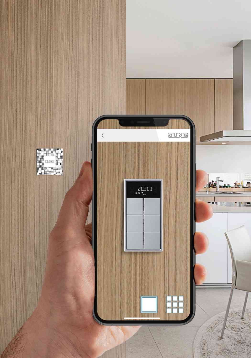 Zubehör Schalter und Steckdosen virtuell zu Hause ausprobieren: Neue App von Jung - News, Bild 1