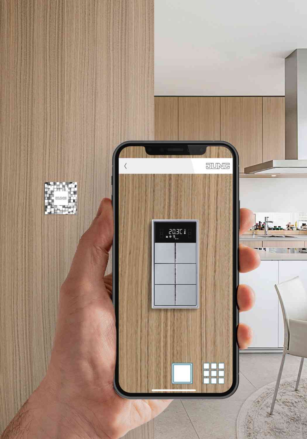 Marke: Schalter und Steckdosen virtuell zu Hause ausprobieren: Neue App von Jung, Bild 1 Zubehör Schalter und Steckdosen virtuell zu Hause ausprobieren: Neue App von Jung - News, Bild 1
