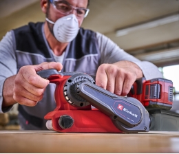 Marke: Einhell Neuer Power X-Change Bandschleifer von Einhell - Bandgeschwindigkeit bis 250 Meter pro Minute, Bild 1 E-Werkzeuge Akku Neuer Power X-Change Bandschleifer von Einhell - Bandgeschwindigkeit bis 250 Meter pro Minute - News, Bild 1