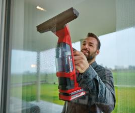 Marke: Einhell Für Fenster, Spiegel und Autoscheiben: Fensterreiniger mit Power X-Change Wechselakku von Einhell, Bild 1 Produktvorstellung Für Fenster, Spiegel und Autoscheiben: Fensterreiniger mit Power X-Change Wechselakku von Einhell - News, Bild 1