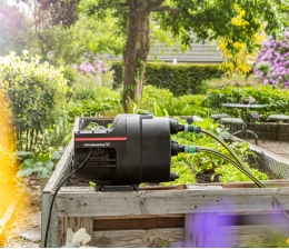 Marke: Grundfos Ein Hauswasserwerk spart Trinkwasser und nutzt Regen effektiv für Haus und Hof, Bild 1 Produktvorstellung Ein Hauswasserwerk spart Trinkwasser und nutzt Regen effektiv für Haus und Hof - News, Bild 1