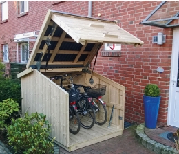 Rund ums Haus Solide verarbeitete Minigarage schützt Fahrrad, Motorroller und Co. - News, Bild 1