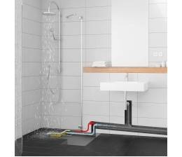 Service Dusche barrierefrei umbauen: Bodenablaufpumpe ermöglicht bodengleiche Duschlösungen , Bild 1 Service Dusche barrierefrei umbauen: Bodenablaufpumpe ermöglicht bodengleiche Duschlösungen - News, Bild 1