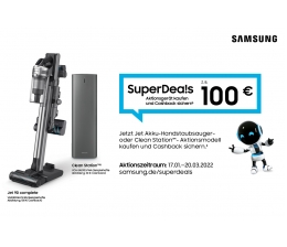 Zubehör 12 Akku-Staubsauger, bis zu 100 Euro Rabatt: Samsung startet Cashback-Aktion, Bild 1 Zubehör 12 Akku-Staubsauger, bis zu 100 Euro Rabatt: Samsung startet Cashback-Aktion - News, Bild 1