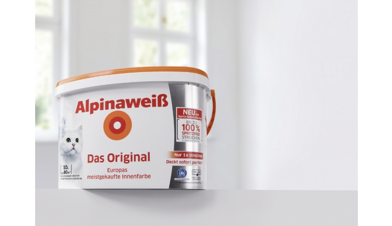 Alpina (Farben) Alpinaweiß jetzt spritzfrei, Bild 1 Produktvorstellung Alpinaweiß jetzt spritzfrei - News, Bild 1