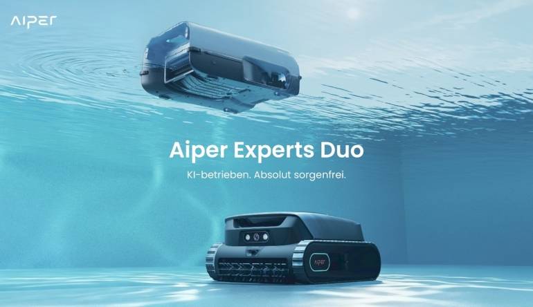 Garten Experts Duo von Aiper für die Poolpflege mit KI und Solar - News, Bild 1