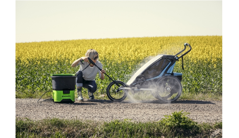 Arbeitsschutz 20-Liter-Wassereimer mit Hochdruckspritze von Greenworks - News, Bild 1