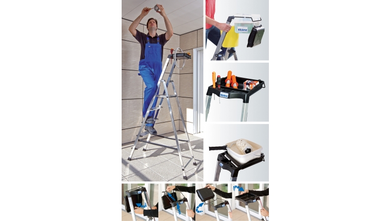 Krause Krause-Stehleiter mit MultiGrip-System: Mehr Arbeitsfläche, mehr Komfort, mehr Sicherheit, Bild 1 Rund ums Haus Krause-Stehleiter mit MultiGrip-System: Mehr Arbeitsfläche, mehr Komfort, mehr Sicherheit - News, Bild 1