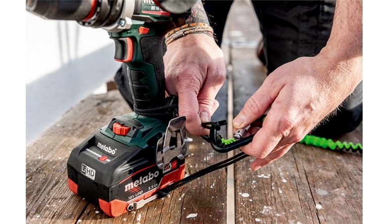 Metabo Metabo erweitert sein Werkzeug-Sicherungssystem für Akkupacks - Neuer Verankerungsgurt, Bild 1 Arbeitsschutz Metabo erweitert sein Werkzeug-Sicherungssystem für Akkupacks - Neuer Verankerungsgurt - News, Bild 1