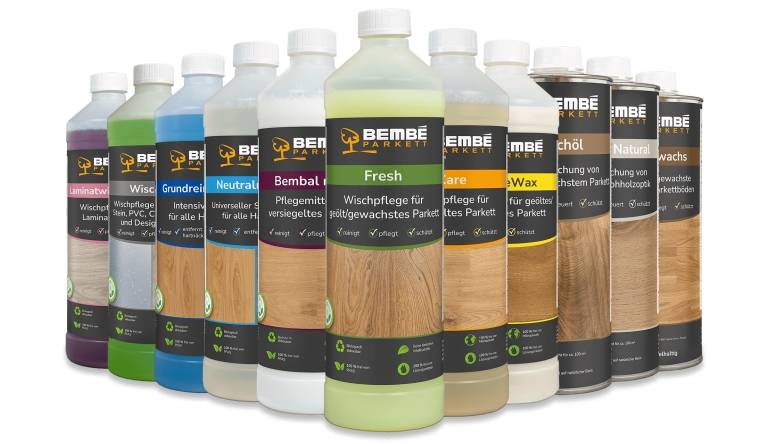 Marke: Bembé Parkett: Reinigungs- und Pflegemittel für Parkett, Laminat und Designboden, Bild 1 Produktvorstellung Bembé Parkett: Reinigungs- und Pflegemittel für Parkett, Laminat und Designboden - News, Bild 1