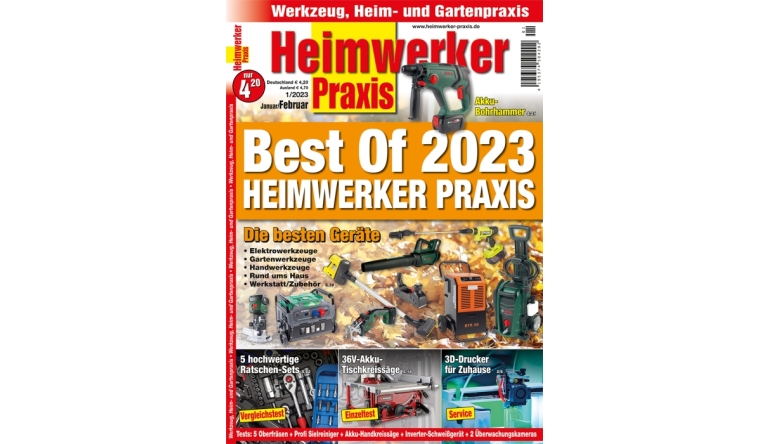 Marke: „HEIMWERKER PRAXIS“: Best of 2023 - Ratschen-Sets - 3D-Drucker - Akku-Tischkreissäge, Bild 1 Produktvorstellung „HEIMWERKER PRAXIS“: Best of 2023 - Ratschen-Sets - 3D-Drucker - Akku-Tischkreissäge - News, Bild 1