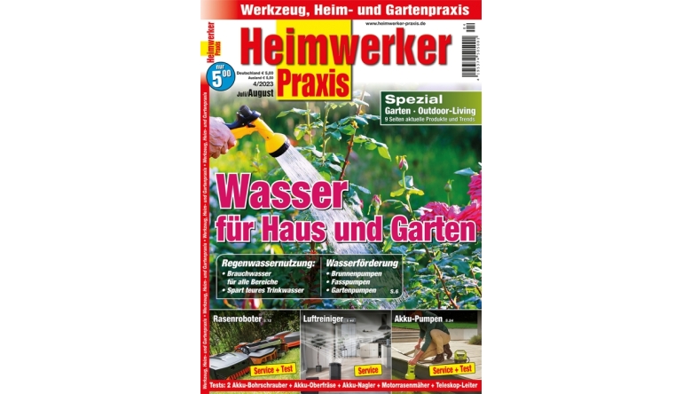 Marke: In der neuen „HEIMWERKER PRAXIS“: Wasser in Haus und Garten - Rasenroboter, Bild 1 Produktvorstellung In der neuen „HEIMWERKER PRAXIS“: Wasser in Haus und Garten - Rasenroboter - News, Bild 1