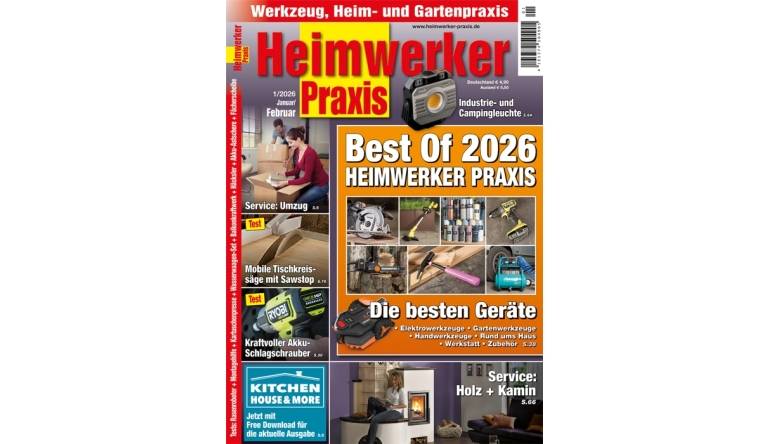 Service In der neuen „HEIMWERKER PRAXIS“: Akku-Schlagschrauber - Tischkreissäge - Holz und Kamin - News, Bild 1