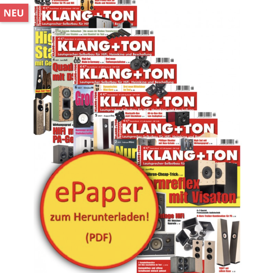 ePaper Jahres-Archive, z.B. Klang & Ton
