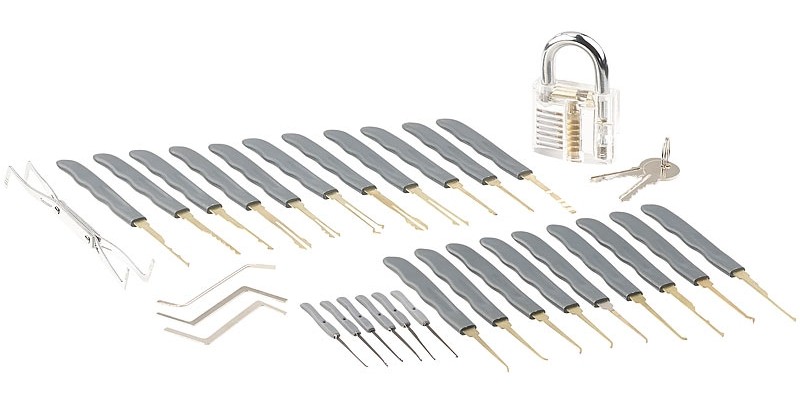 Serientest: AGT Pick Set 30tlg. (NX5823), Lockpicking-Werkzeug, AGT Pick Set 17tlg. (NX5824), Lockpicking-Werkzeug, Bild 2 Sonstige Handwerkzeuge AGT Pick Set 30tlg. (NX5823), Lockpicking-Werkzeug, AGT Pick Set 17tlg. (NX5824), Lockpicking-Werkzeug im Test , Bild 2