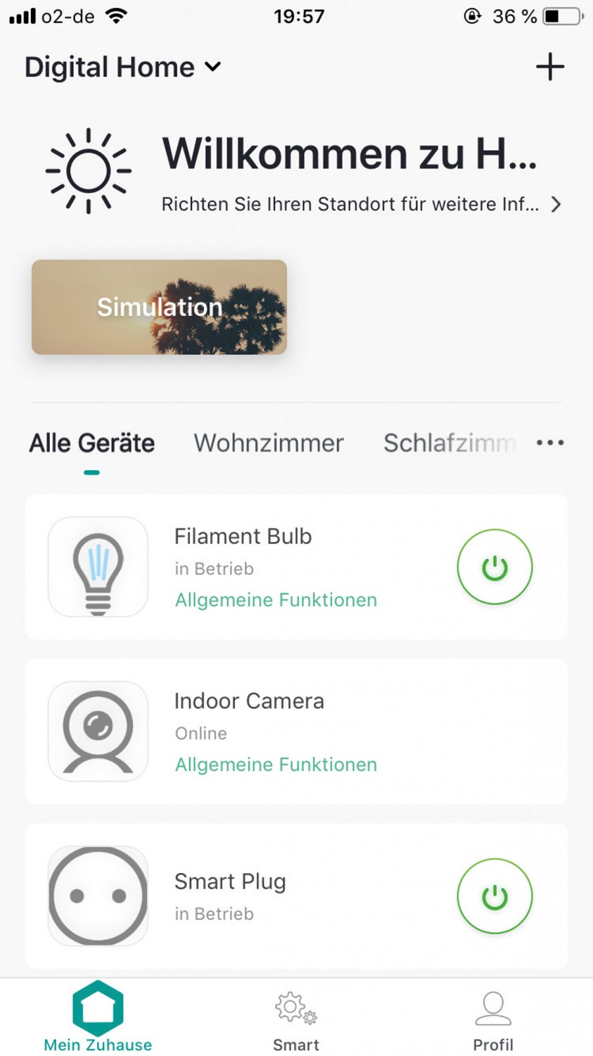 Systemtest: Nedis Bulb WIFILF10WTA60, Nedis IP-Cam WIFICI05CWT, Nedis Plug WIFIP130FWT, Bild 4 Smart Light Nedis Bulb WIFILF10WTA60, Nedis IP-Cam WIFICI05CWT, Nedis Plug WIFIP130FWT im Test , Bild 4