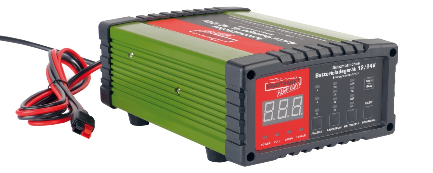 Mobiles Ladegerät für unterschiedliche Batterietypen von Dino-Kraftpaket: Dino Kraftpaket Heavy Duty Automatisches 9-Schritt Batterieladegerät, Bild 3 Akku-Ladegeräte Dino Kraftpaket Heavy Duty Automatisches 9-Schritt Batterieladegerät im Test, Bild 3