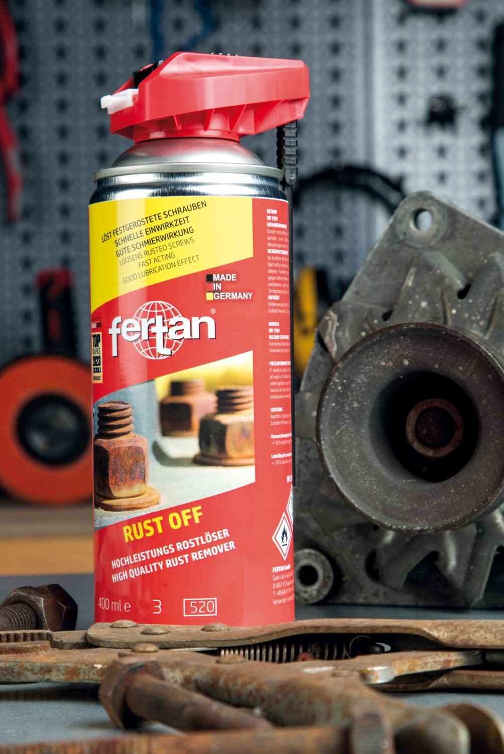 Pulvérisateur Fertan 700 Ml - 2 Têtes (jet + Cône) - Pression 5 Bars, Max 10 Bars - Pour Traitement Anti-rouille Et Peinture