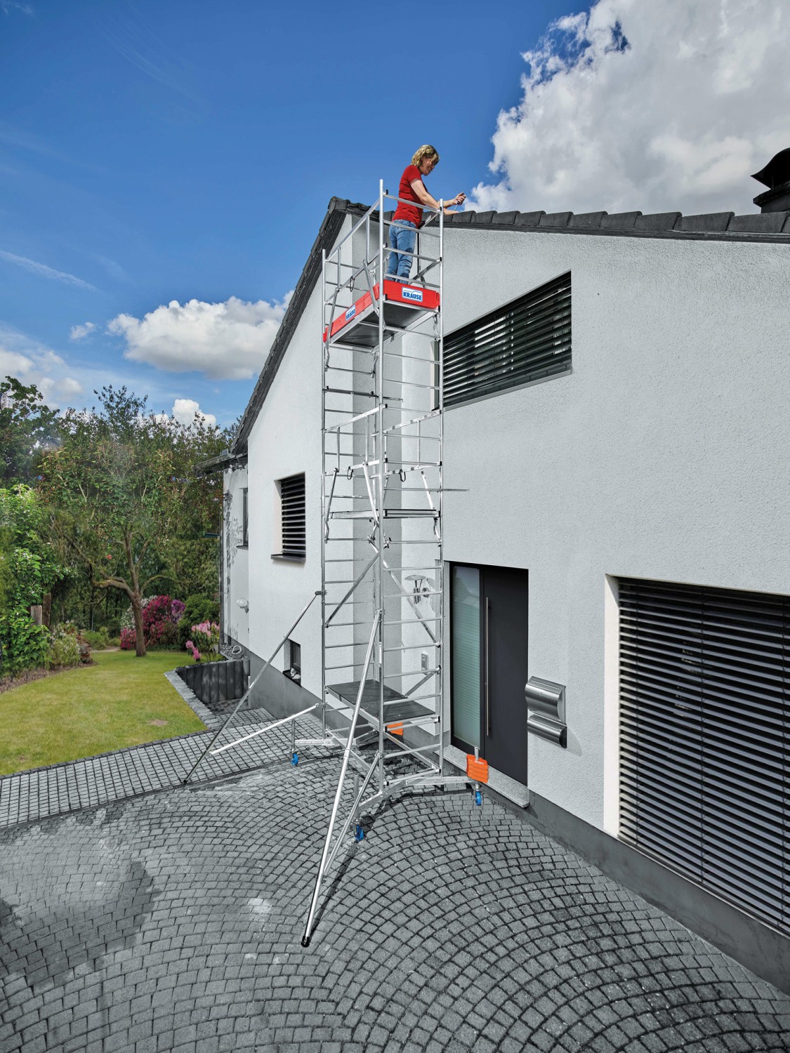 Hoch hinaus: Krause ClimTec Alu-Arbeitsgerüst Art.-No. 710116, Art.-No. 710123, Art.-No. 710147 plus Zubehör, Bild 3 Rund ums Haus Krause ClimTec Alu-Arbeitsgerüst Art.-No. 710116, Art.-No. 710123, Art.-No. 710147 plus Zubehör im Test, Bild 3