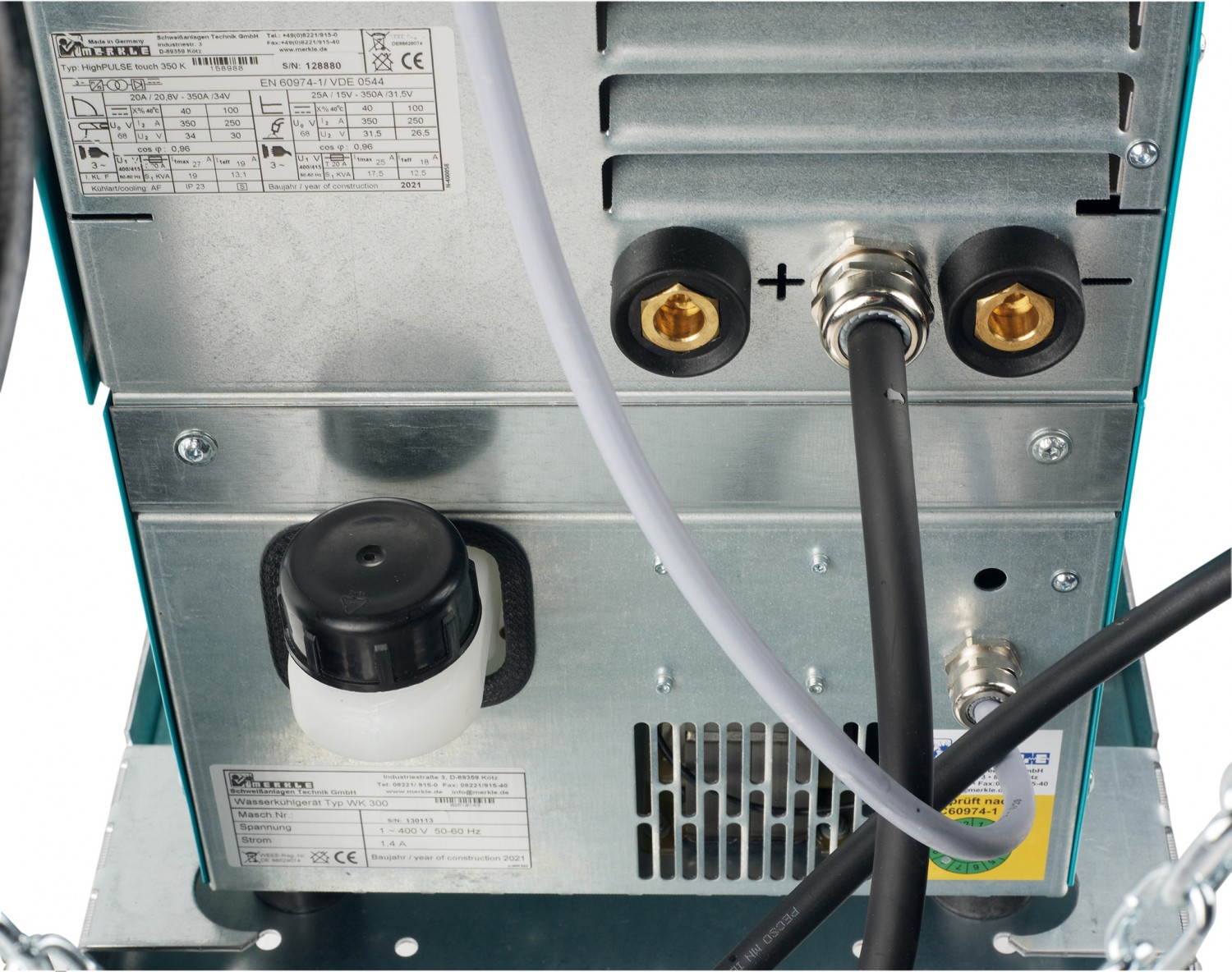 Der Schweißstar in der Werkstatt: Merkle HighPULSE touch 350 mit Wasserkühlgerät WK301 und Transportwagen TW112, Bild 4 Gewerbliche Werkzeuge Merkle HighPULSE touch 350 mit Wasserkühlgerät WK301 und Transportwagen TW112 im Test, Bild 4