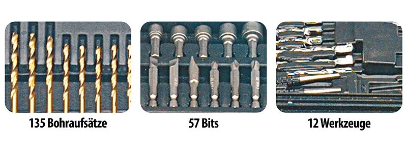 Zubehör Handwerkzeuge AGT 204 tlg. Bit- & Bohrerkoffer im Test, Bild 2