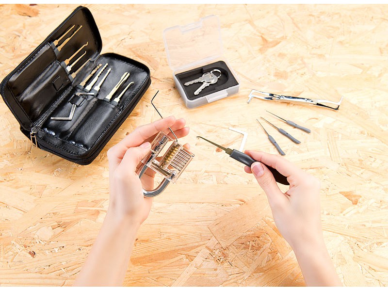 Serientest: AGT Pick Set 30tlg. (NX5823), Lockpicking-Werkzeug, AGT Pick Set 17tlg. (NX5824), Lockpicking-Werkzeug, Bild 1 Sonstige Handwerkzeuge AGT Pick Set 30tlg. (NX5823), Lockpicking-Werkzeug, AGT Pick Set 17tlg. (NX5824), Lockpicking-Werkzeug im Test , Bild 1