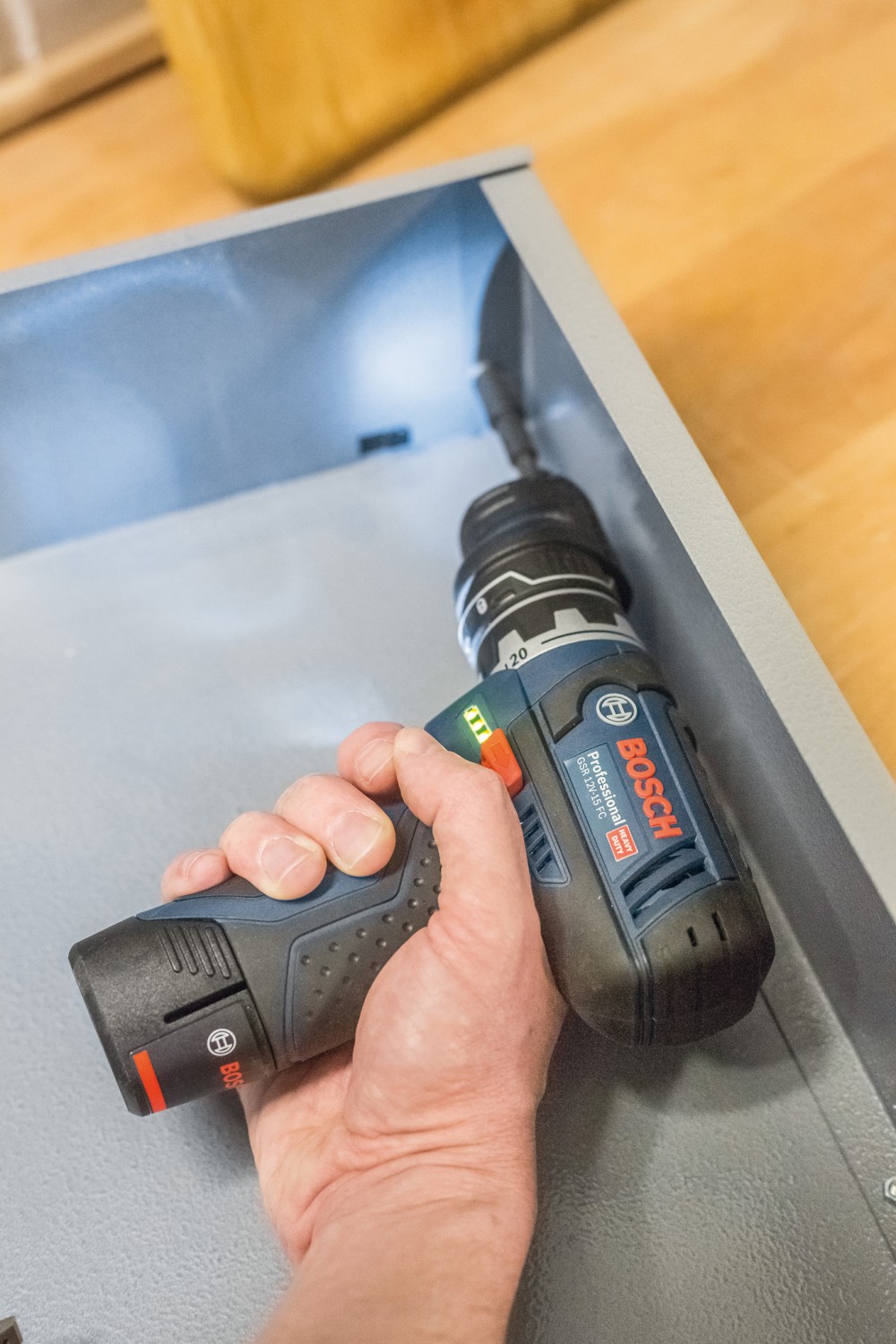 Der Trick mit dem Click: Bosch GSR 12V-15 FC Professional, Bild 7 Akku-Schrauber Bosch GSR 12V-15 FC Professional im Test, Bild 7