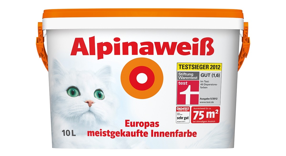 Innenfarben-Wand Alpina (Farben) Alpinaweiß im Test, Bild 1