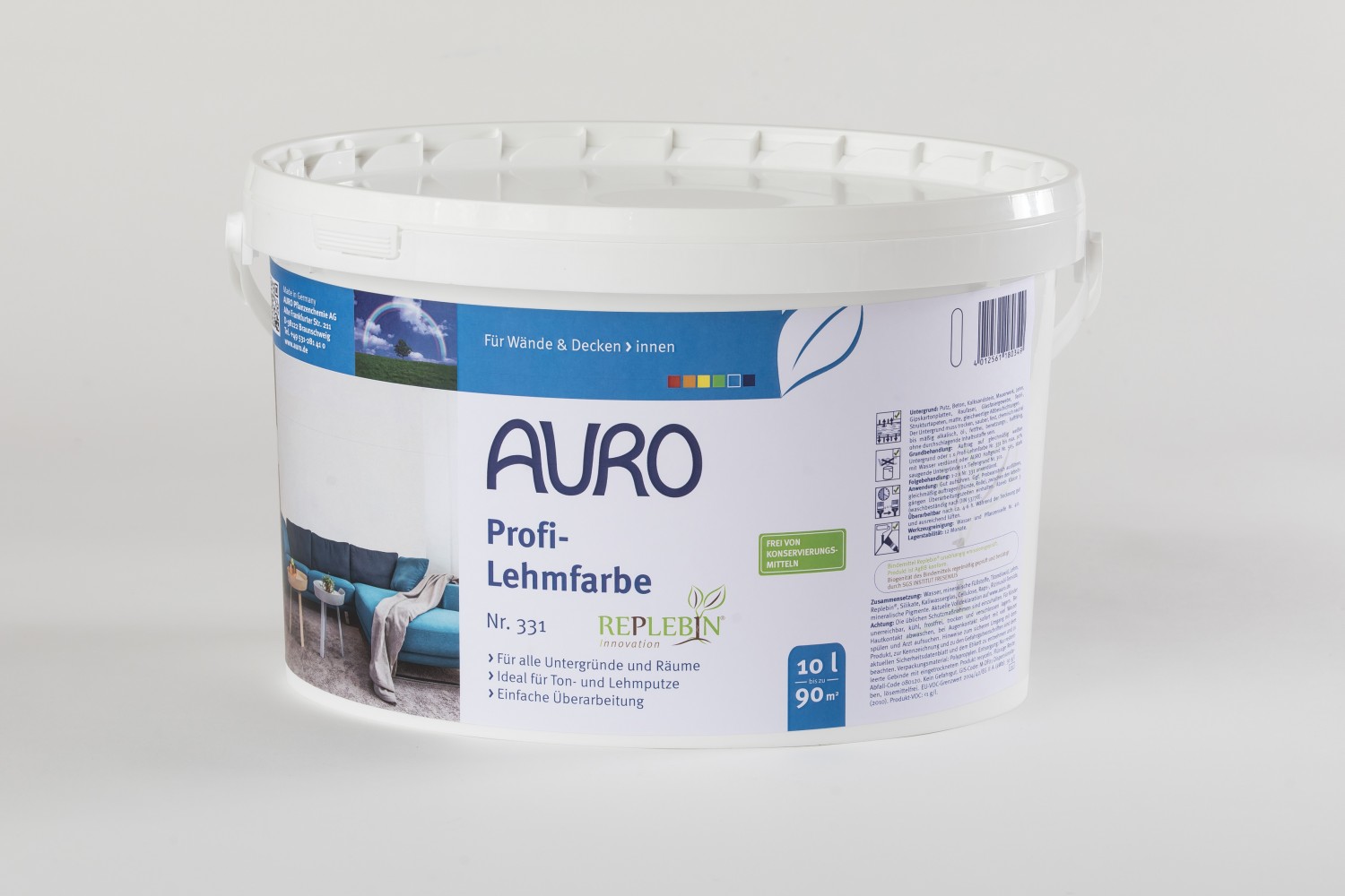 Klimarelevant: Auro Profi-Lehmfarbe Nr. 331, Bild 1 Rund ums Haus Auro Profi-Lehmfarbe Nr. 331 im Test, Bild 1