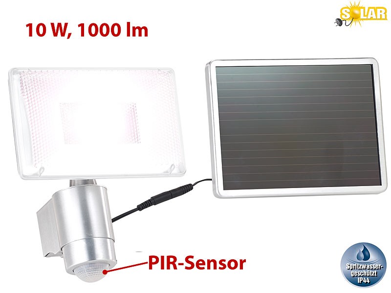 Kostenlos ins Rampenlicht: Luminea Solar-LED-Strahler 10W, Bild 7 Beleuchtung Luminea Solar-LED-Strahler 10W im Test, Bild 7