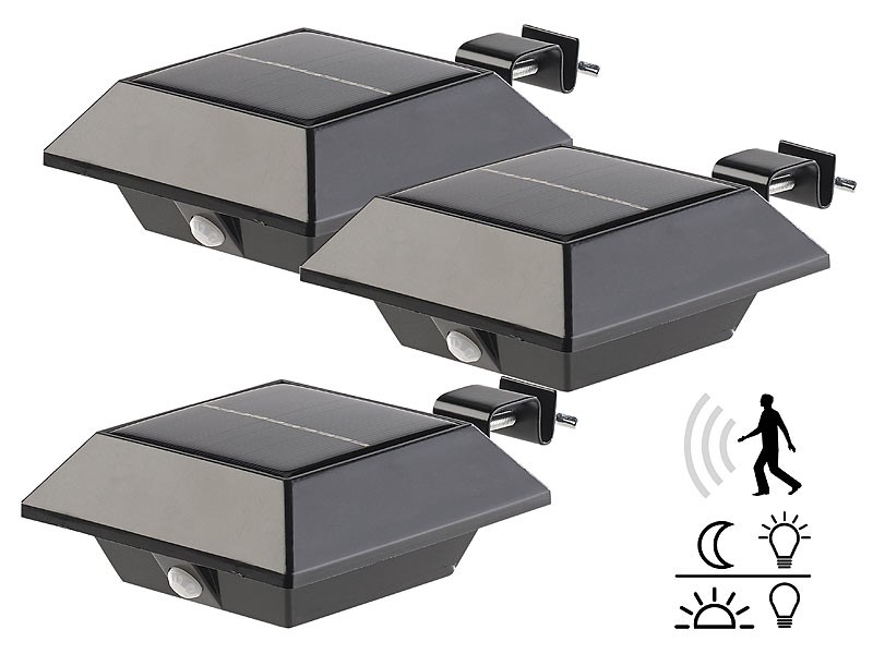 Erhellend bei Bedarf: LUNARTEC 3er-Set Solar-LED-Dachrinnenleuchten mit PIR-Sensor, Bild 8 Beleuchtung LUNARTEC 3er-Set Solar-LED-Dachrinnenleuchten mit PIR-Sensor im Test, Bild 8