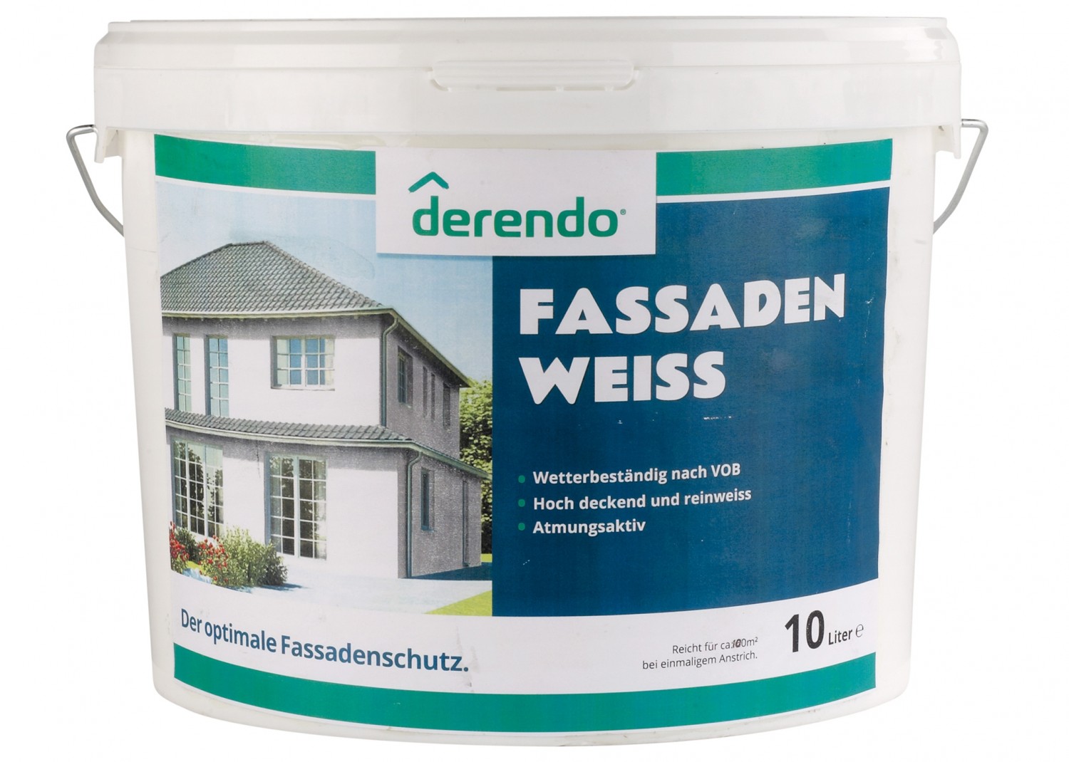 Aussenfarben-Wand Derendo Fassadenweiss im Test, Bild 2