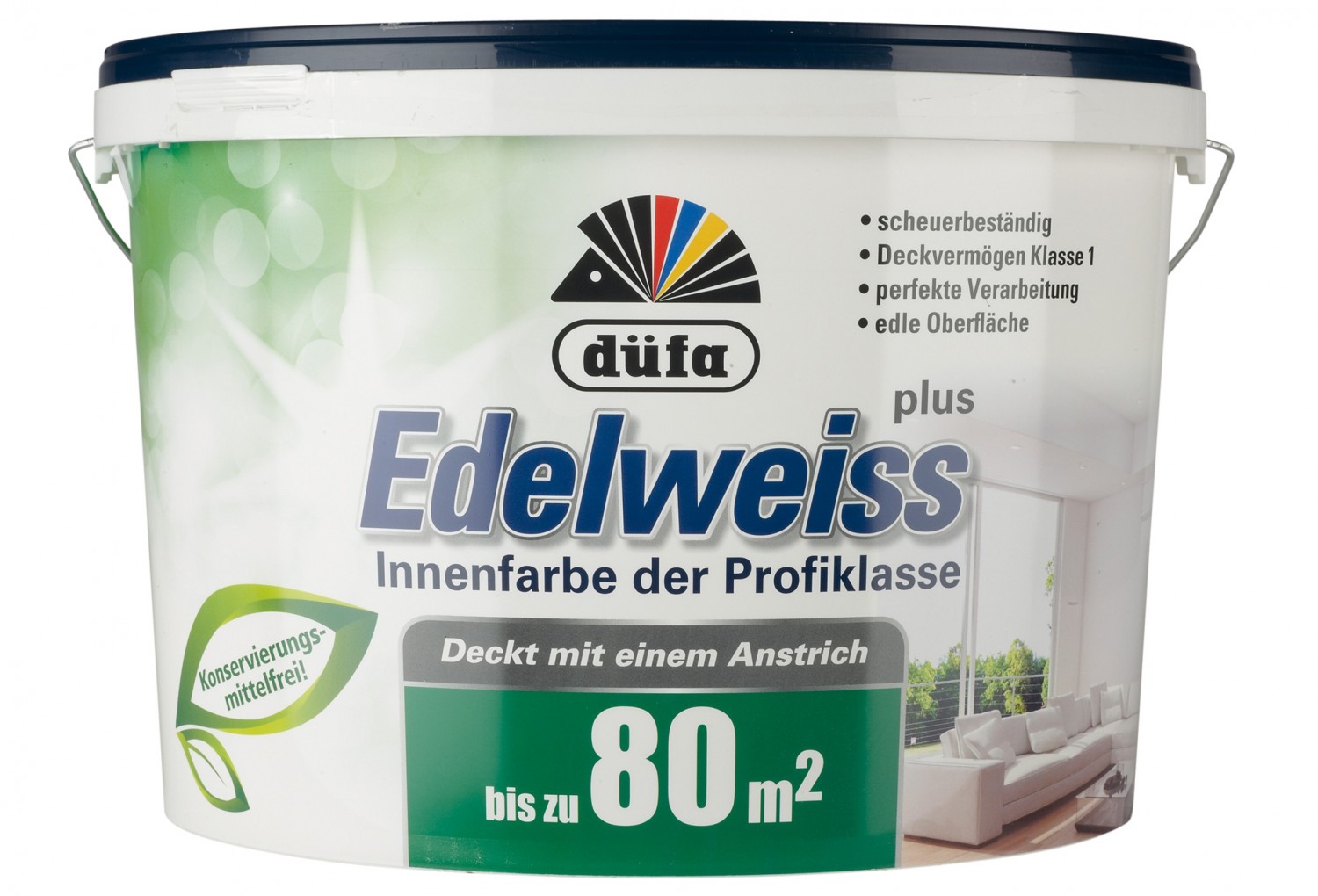 Weiß, weißer, Edelweiß: düfa Edelweiss, Bild 1 Innenfarben-Wand düfa Edelweiss im Test, Bild 1