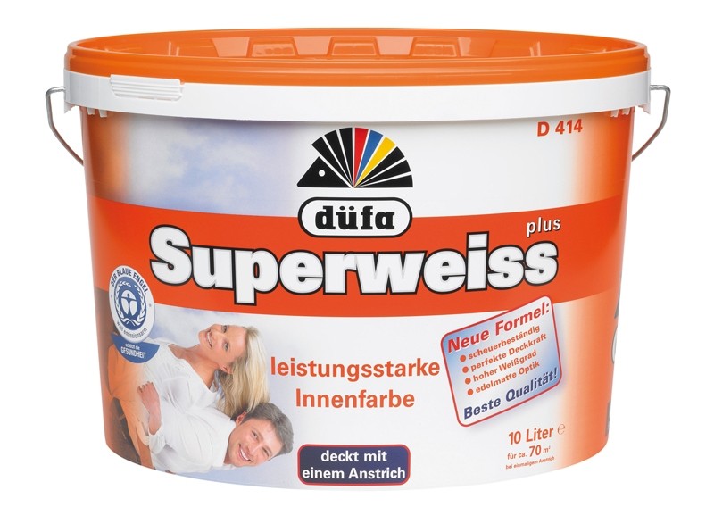 Innenfarben-Wand düfa Superweiss plus im Test, Bild 1