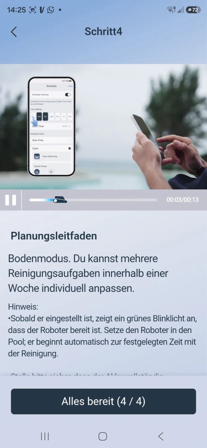 Smarte Poolreinigung zum fairen Preis: Ecovacs Ultramarine P1 Akku-Poolroboter, Bild 4 Pool Roboter Ecovacs Ultramarine P1 Akku-Poolroboter im Test, Bild 4
