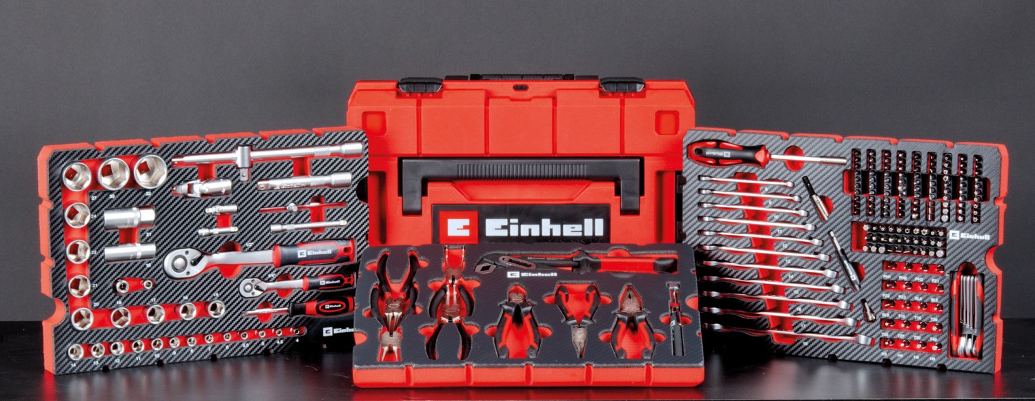 Serientest: Einhell E-Case Werkzeugkoffer Mechanik, Einhell E-Case Inlay 9-tlg. Zangen, Bild 2 Handwerkzeug-Sets Einhell E-Case Werkzeugkoffer Mechanik, Einhell E-Case Inlay 9-tlg. Zangen im Test , Bild 2