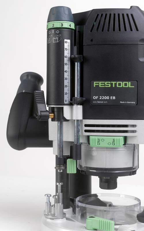 Fräsmeister: Festool Handoberfräse OF 2200 EB im Set, Bild 4 Elektro-Fräsen Festool Handoberfräse OF 2200 EB im Set im Test, Bild 4