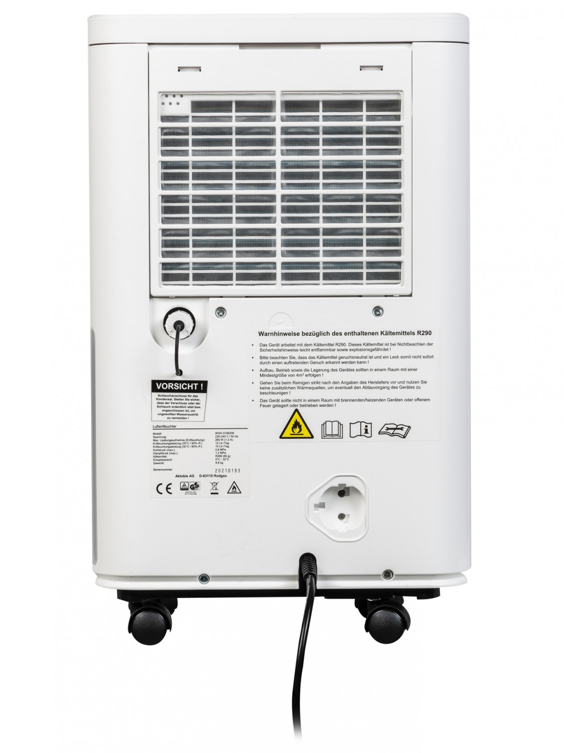 Luftentfeuchter mit Smart Home-Anbindung: Aktobis WDH-310EKW, Bild 3 Entfeuchter Aktobis WDH-310EKW im Test, Bild 3