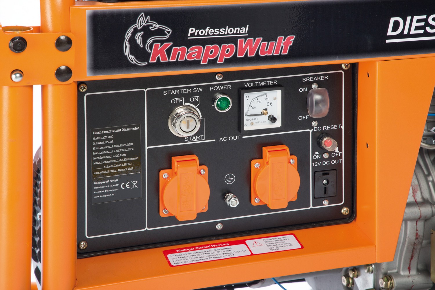 Stromtrecker: Knappwulf KW5500, Bild 3 Generatoren Knappwulf KW5500 im Test, Bild 3