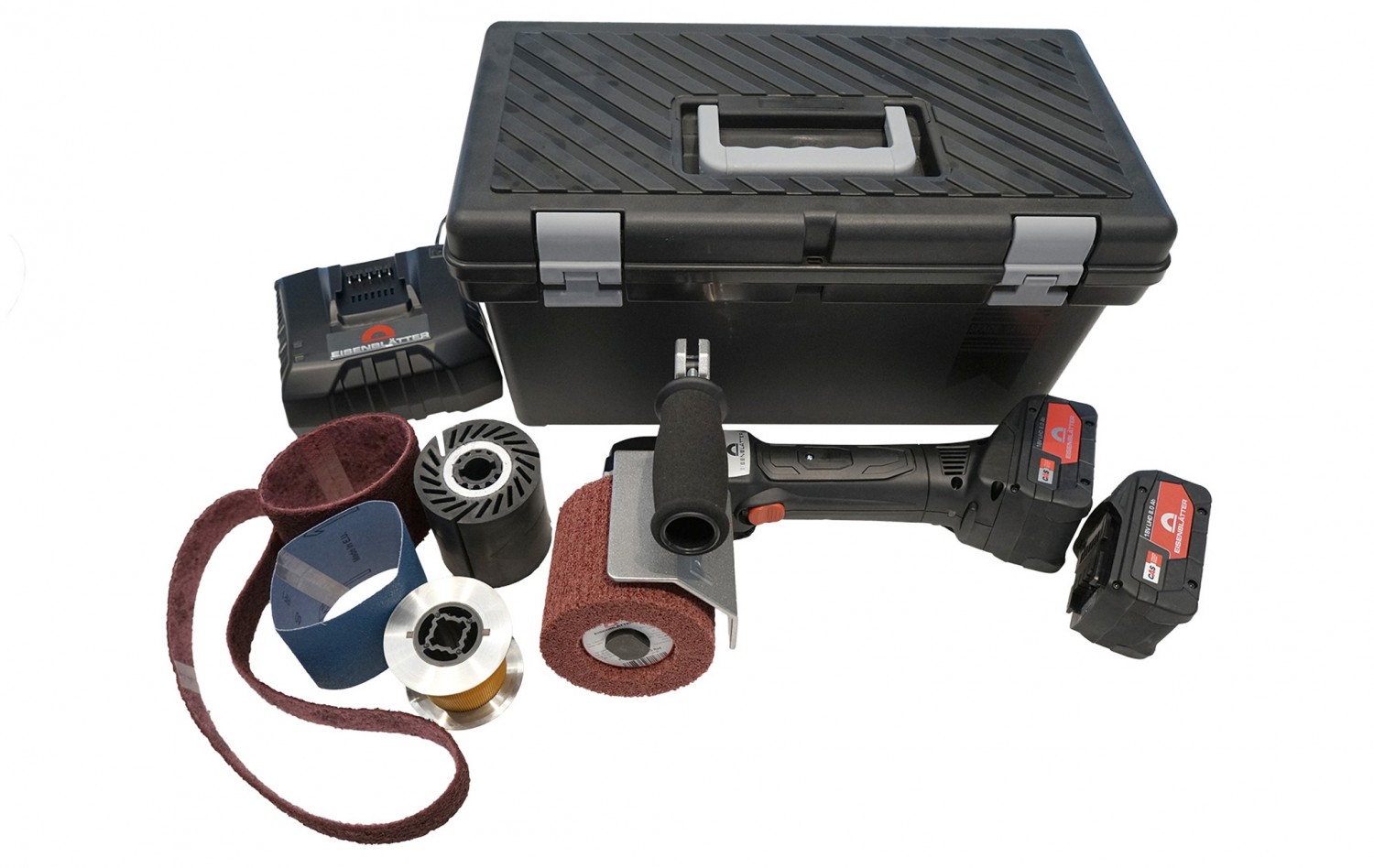 Längsschleifsystem OLY-PTX AKKU HT Grundset von Eisenblätter: Eisenblätter POLY-PTX AKKU HT Grundset, Bild 6 Gewerbliche Werkzeuge Eisenblätter POLY-PTX AKKU HT Grundset im Test, Bild 6