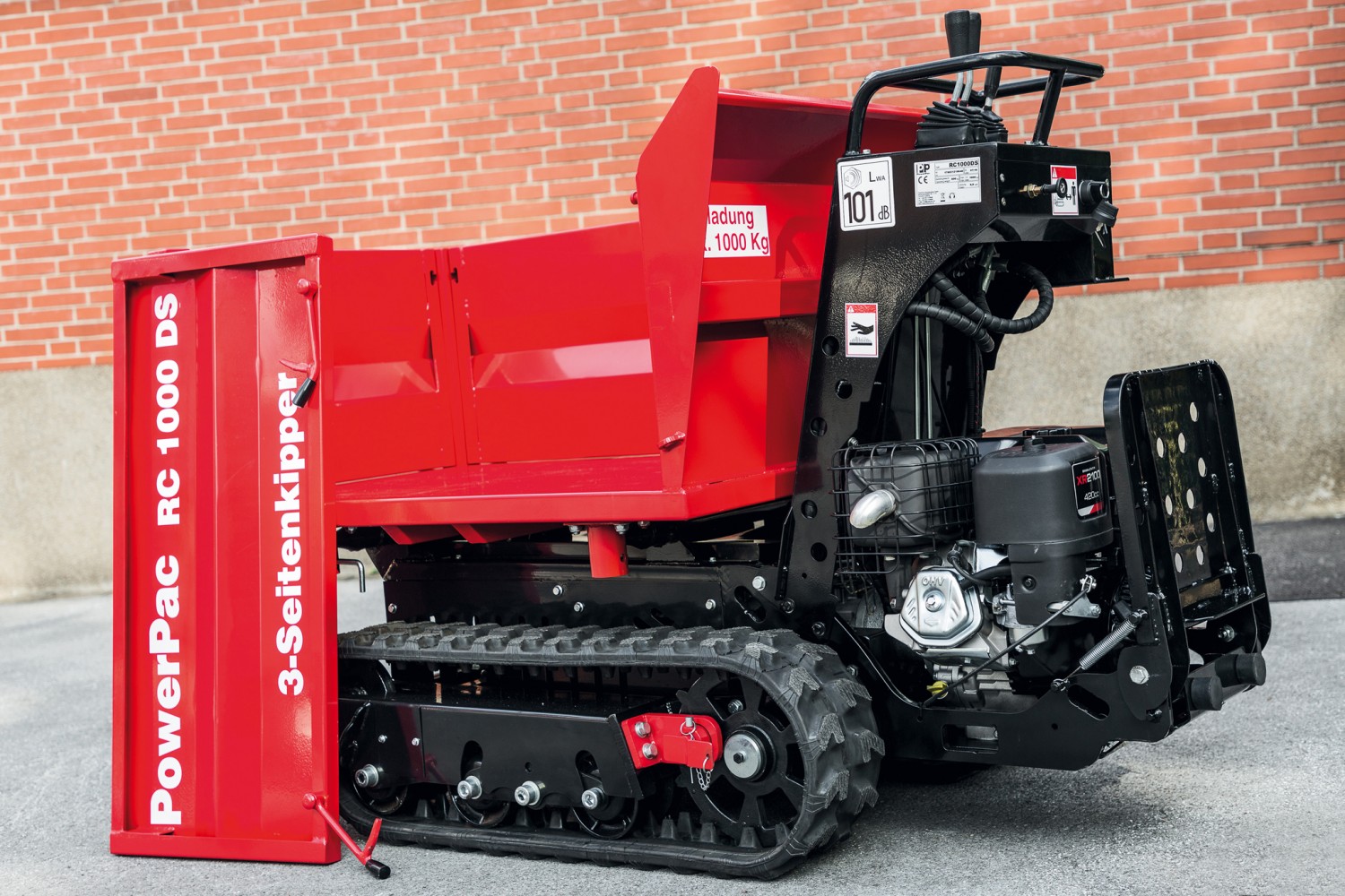 Mitfahrgelegenheit: PowerPac Raupen-Dumper, 3-Seitenkipper RC 1000-DS, Bild 7 Gewerbliche Werkzeuge PowerPac Raupen-Dumper, 3-Seitenkipper RC 1000-DS im Test, Bild 7