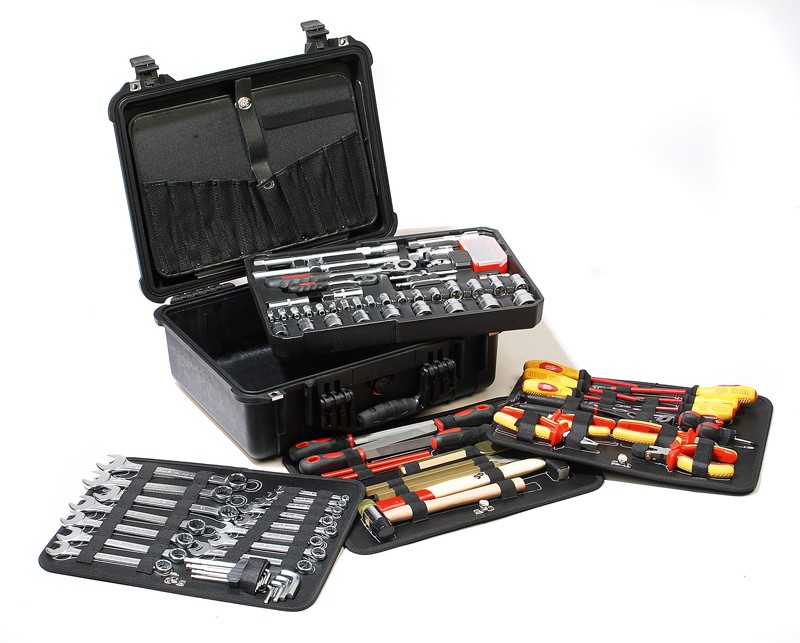Absolut dicht!: Peli Werkzeugkoffer wasserdicht mit Werkzeug 121-tlg., Bild 2 Handwerkzeug-Sets Peli Werkzeugkoffer wasserdicht mit Werkzeug 121-tlg. im Test, Bild 2